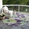 Homeroots 8' Purple And Lavender Round Floral Washable Indoor Outdoor Area Rug 610994 - alternate 5