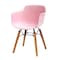 Homeroots Set Of Four Pink And Brown Heavy Duty Plastic And Wood Juvenile Side Chairs, 4PK 554663 - alternate 1