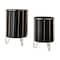 Homeroots Set of Two Black Metal 20 Ounce Round Pot Planters, 2PK 609410 - alternate 4