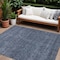 Homeroots 8' X 10' Navy Blue And Ivory Geometric Washable Indoor Outdoor Area Rug 605593 - alternate 1