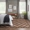 Homeroots 9' X 12' Dark Brown And Light Brown Trellis Indoor Outdoor Area Rug 551365 - alternate 4