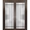 Sartodoors Sliding French Double Pocket Doors with Frosted Glass Planum 2112 56x84 (2* 28x84) Solid Core PLANUM2112DP-CA-56 x 84 (2* 28x84) - alternate 1