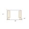 Homeroots 48" White and Gold Writing Desk 491483 - alternate 4