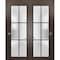 Sartodoors Sliding Closet Bypass Doors with Hardware Planum 2122 84x96 (2* 42x96) Solid Core Modern Interior PLANUM2122DBD-CA-84 x 96 (2* 42x96) - alternate 1