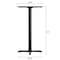 Flash Furniture 24" RND Tabletop, Seamless Surface Technology, White Faux Marble with 22x22 Black Bar Height X-Base ST-RD24-WHMAR-T2222B-GG - alternate 6