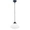 Vaxcel VAXCEL Huntley 1 Light Bronze Farmhouse Schoolhouse Pendant White Glass P0243 - alternate 1