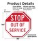 Signmission Stop Out of Service, 10 inch X 10 inch, Plastic Sign, 2PK OC-P-2PACK-10-227 - alternate 3