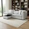 Homeroots 92" Gray And White Fabric Sleeper USB Sleeper Sofa With Toss Pillow 559222 - alternate 2