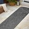 Jonathan Y Miles Modern Minimalist Radius Corner Solid Dark Gray 2 ft. x 8 ft. Indoor/Outdoor Shaped Runner Rug SHP100A-28 - alternate 3