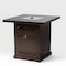 Homeroots 50000 BTU 27in Brown Steel Propane Square Fire Pit Table With Cover 714422 - alternate 4