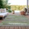 Homeroots 3' X 5' Olive Green Ivory And Blue Striped Washable Indoor Outdoor Area Rug 616670 - alternate 3