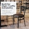Flash Furniture HERCULES Black  inX in Back Metal Restaurant Chair - Mocha Vinyl Seat, 2PK 2-XU-6FOBXBK-MCHV-GG - alternate 3