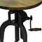 Homeroots 19" Industrial And Oak Solid Wood Round End Table 493240 - alternate 2