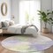 Homeroots 8' Lavender Mint Green And Beige Round Abstract Washable Indoor Outdoor Area Rug 618546 - alternate 4