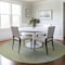 Homeroots 8' Artichoke Green Round Striped Washable Indoor Outdoor Area Rug 608791 - alternate 5