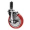 Service Caster 5'' SS Red Poly Swivel 3/4'' Expanding Stem Caster with Brake SCC-SSEX20S514-PPUB-RED-TLB-34 - alternate 1