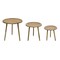 Homeroots Set of Three 24" Brown Round End Tables, 3PK 518015 - alternate 3