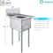 Amgood 26 in. x 22 in. Stainless Steel One  Compartment Sink with 16 in. x 20 in. x 12 in. Bowl AMG SINK S1C-162012-NF-Z - alternate 4