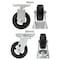 Hyw Products Heavy Duty Caster Set 5in Rubber on Cast Iron Wheels, 2 Rigid & 2 Swivel, 4PK 40-50R-A1-RC-2,40-50S-A1-RC-2 - alternate 2