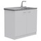 Homeroots White 39in Kitchen Island Set 519055 - alternate 1