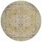 Homeroots 8' Wheat Terra Cotta And Black Round Oriental Washable Indoor Outdoor Area Rug 603799 - alternate 4