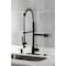 Kingston Brass Single-Handle Deck-Mount Pre-Rinse Kitchen Faucet with Pot Filler, Matte Black LS8500DL - alternate 4