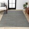 Jonathan Y Aarhus High-Low Minimalist Scandi Striped Black/White 5 ft. x 8 ft. Area Rug SCN102F-5 - alternate 1