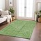 Homeroots 10' X 14' Green And Ivory Geometric Washable Indoor Outdoor Area Rug 600821 - alternate 4