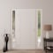 Vdomdoors Front Exterior Prehung Metal-Plastic Door, Manux 8111 White Silk, 2 Side Sidelite Transoms, Office MANUX8111EXD-WS-W14+36+14xH80-RH - alternate 3