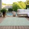 Homeroots 9' X 12' Mint Green Artichoke Green And Ivory Geometric Washable Indoor Outdoor Area Rug 583376 - alternate 4