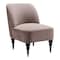 Homeroots 22" Taupe And Black And Gold Velvet And Upholstered Side Chair 556460 - alternate 1