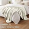 Lavish Home Faux Fur Throw Blanket for Couch, Beige, 50 in x 60 in 68-THROW-BGE - alternate 3