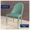 Leisuremod Seville Modern Leather Dining Side Chair with Iron Legs in Green, 2PK SC48G2 - alternate 3