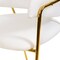 Leisuremod Axis Collection Modern Gold Dining Chair in White ACG22W - alternate 4