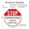 Signmission Stop Confined Space Enter by Permit, 10 Inch X 10 Inch, Plastic Sign OC-P-10-250 - alternate 3