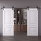 Sartodoors Double Barn Door 64x96 inches White Solid Core Modern Interior ROYAL9822DB-B-EMAL-6496 - alternate 1