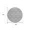 Homeroots 8' Gray And Ivory Round Geometric Washable Indoor Outdoor Area Rug 594709 - alternate 5