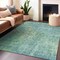 Homeroots 3' X 5' Teal Blue Abstract Washable Indoor Outdoor Area Rug 607890 - alternate 2