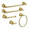 Kingston Brass 5-Piece 18" and 24" Towel Bars Bathroom Accessory Set, Brushed Brass BAHK9112478BB - alternate 1