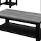 Homeroots Set of Three 42" Gray And Black Coffee Table With Shelf, 3PK 366098 - alternate 2