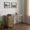 Homeroots 47" Oak Wood Wall Mounted Trestle Writing Desk 568265 - alternate 4