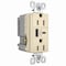 Legrand radiant USB Outlet, 15 A, 125 V, Type A, C USB, NEMA: NEMA 5-15R, Light Almond R26USBAC6LACCV4 - alternate 2