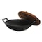 General Store Addlestone 2 Piece 14 Inch Heavy Duty Cast Iron Wok with Wood Lid 124977.02 - alternate 1