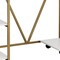 Homeroots 47" Gold Wood and Stainless Steel Computer Desk 723731 - alternate 3