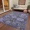 Homeroots 5' X 8' Purple And Black Damask Washable Indoor Outdoor Area Rug 609101 - alternate 4