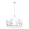 Jonathan Y Denis 27.5" 6-Light Modern Minimalist Iron/Glass LED Chandelier, White JYL5800A - alternate 6