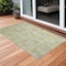 Homeroots 2' X 3' Artichoke Green Oriental Washable Non Skid Indoor Outdoor Area Rug 563736 - alternate 1