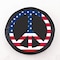 Holland Bar Stool Co 34" x 8" USA Peace Sign Tire Cover TCAUSPcBK - alternate 1