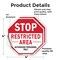 Signmission Stop Restricted Area Authorized Per, 4 inch X 4 inch, Vinyl Decal, 2PK OC-D-2PACK-4-273 - alternate 3