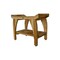 Homeroots Compact Rectangular Teak Shower Bench With Handles In Natural Finish 376721 - alternate 4